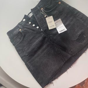Black Denim Skirt from Mango. Size S. Never worn/Price tag intact.